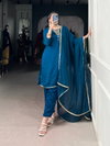 Teal Blue Colour Top With Bottom Dupatta Wholesalers In Delhi NNK3043
